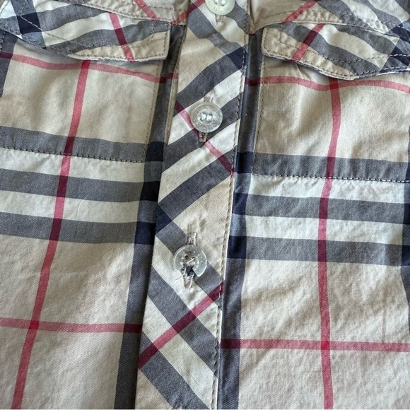 Baby kid set shirt button down + pants jean elastic belt 1/3 months Burberry - Picture 6 of 6